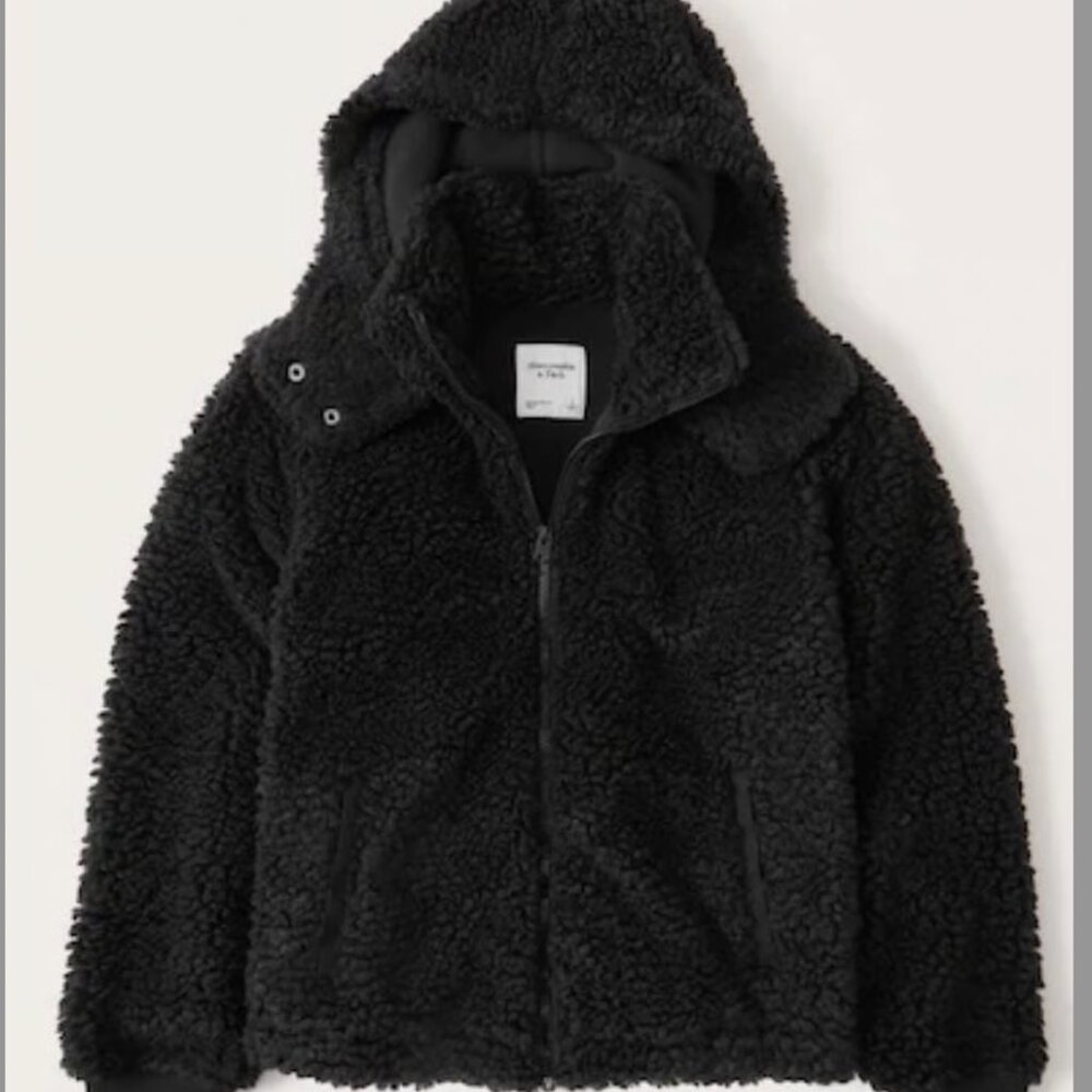 Abercrombie & Fitch Sherpa Fleece Jacket - Removable hood